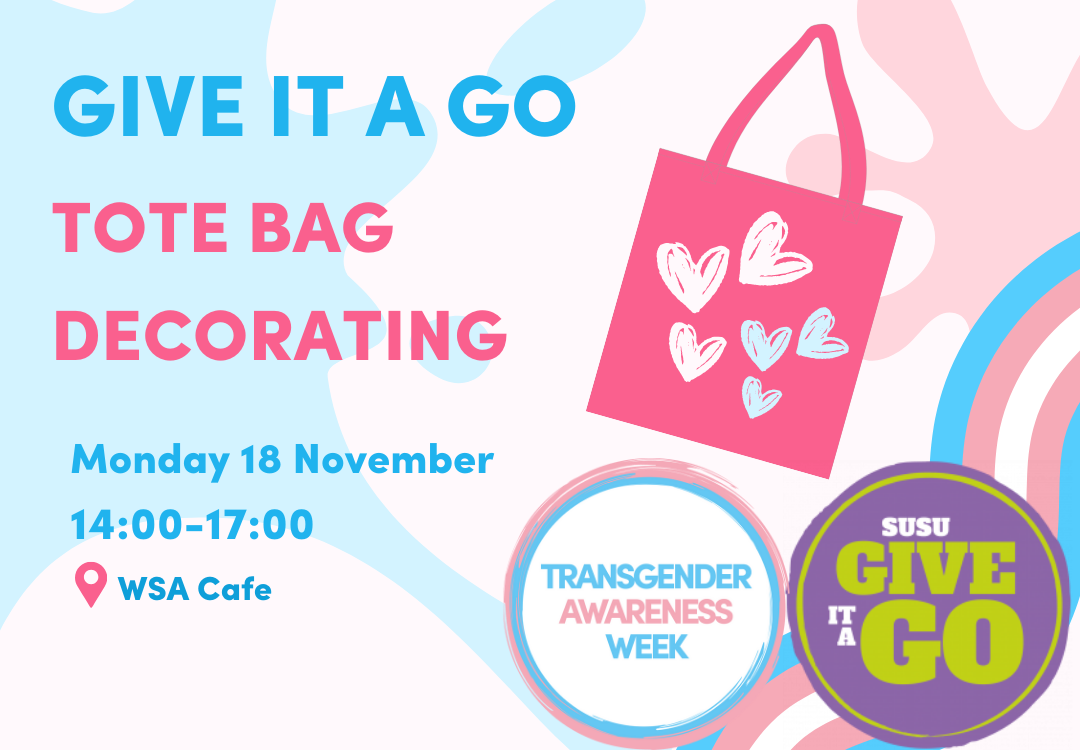 GIAG Crafternoon at WSA: Tote Bag Painting for Trans Awareness Week